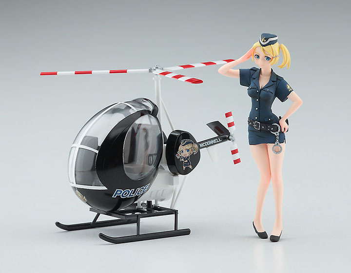 [ܼ] BH52196 [Hasegawa] BH52196 Egg Girls Collection No.07 Amy McDonnell(Police) w/Egg Plane Hughes 300