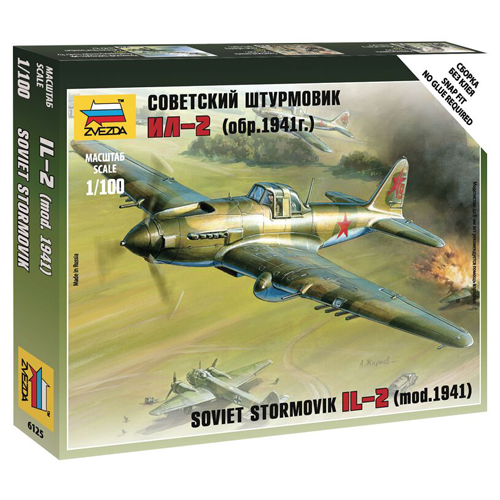 [���ܼ�] BZ6125 [Zvezda] BZ6125 1/144 Ilyushin IL-2 Stormovik~ Snap Kit (New Tool- 2010)