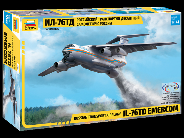 [ܼ] BZ7029 [Zvezda] BZ7029 1/144 Ilyushin IL-76TD Transport and Airdrop Aircraft