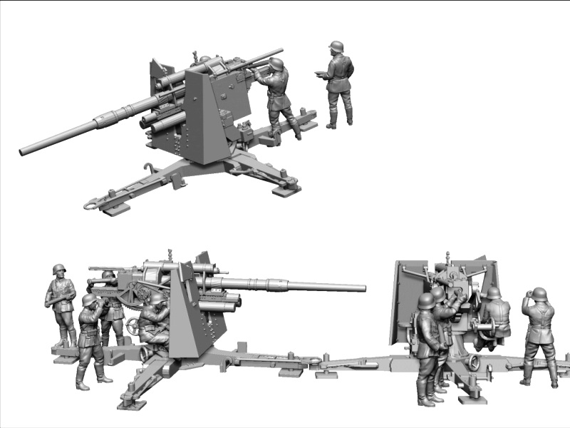 [���ܼ�] BZ6158 [Zvezda] BZ6158 1/72 German Heavy Anti-Aicraft Gun FLAK 36/37(New Tool - 2011)
