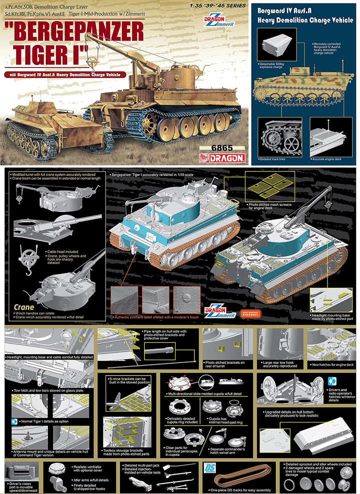 [ܼ] BD6865 [Dragon] BD6865 1/35 BERGEPANZER TIGER I mit BORG