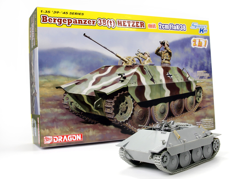 [ܼ] BD6399 [Dragon] BD6399 1/35 Bergepanzer 38(t) HETZER mit 2cm FlaK 38 - Smart Kit (2 in 1)