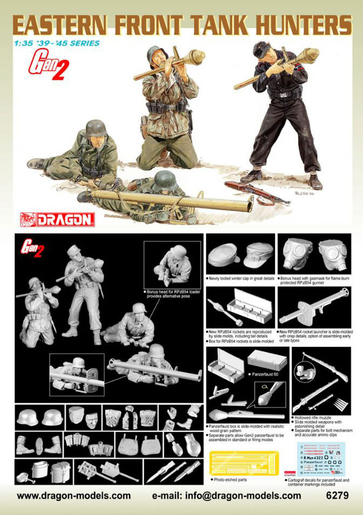 [���ܼ�] BD6279 [Dragon] BD6279 1/35 Eastern Front Tank Hunters (4 figure set) ~ Gen 2 series