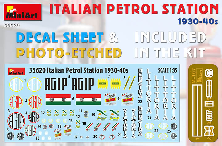 [���ܼ�] BE35620 [Miniart] BE35620 1/35 Italian Petrol Station 1930-40s