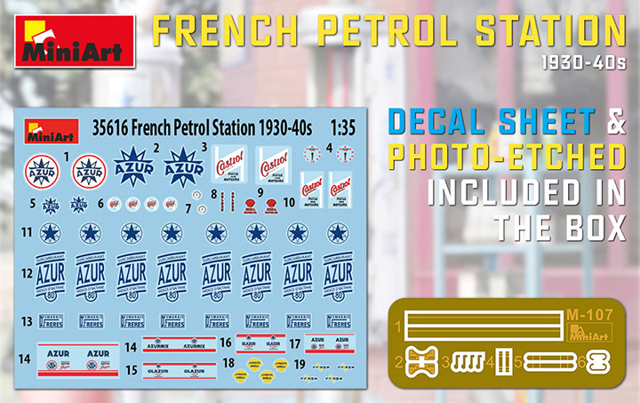 [ܼ] BE35616 [Miniart] BE35616 1/35 France Petrol Station 1930-40S