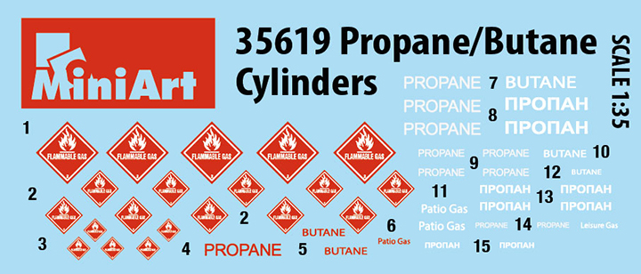 [���ܼ�] BE35619 [Miniart] BE35619 1/35 Propane/Butane Cylinders