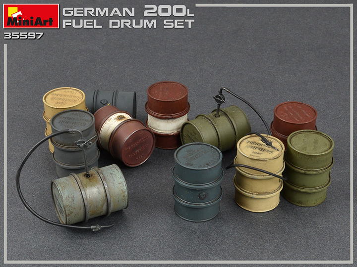 [���ܼ�] BE35597 [Miniart] BE35597 1/35 German 200L Fuel Drums WW2