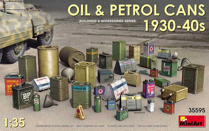 [ܼ] BE35595 [Miniart] BE35595 1/35 Oil & Petrol Cans 1930-40s