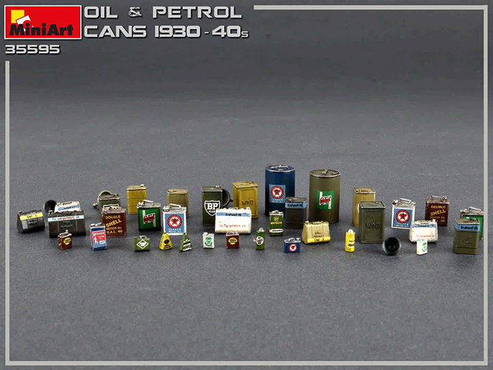 [���ܼ�] BE35595 [Miniart] BE35595 1/35 Oil & Petrol Cans 1930-40s