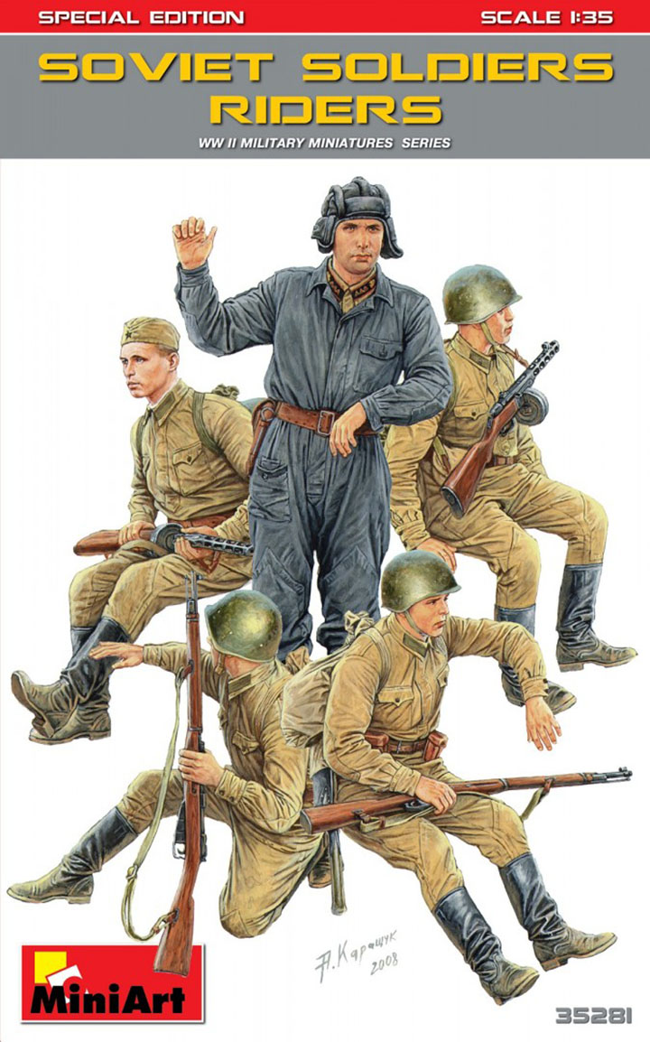 [���ܼ�] BE35281 [Miniart] BE35281 1/35 Soviet Soldiers Riders. Special Edition