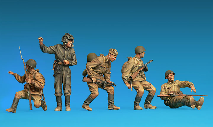 [���ܼ�] BE35281 [Miniart] BE35281 1/35 Soviet Soldiers Riders. Special Edition