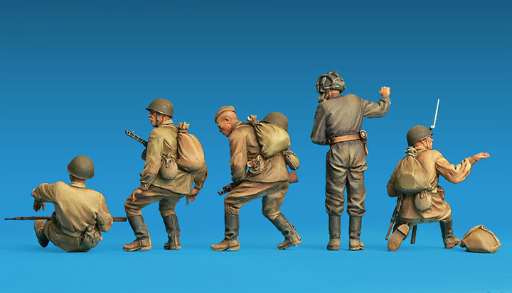 [���ܼ�] BE35281 [Miniart] BE35281 1/35 Soviet Soldiers Riders. Special Edition