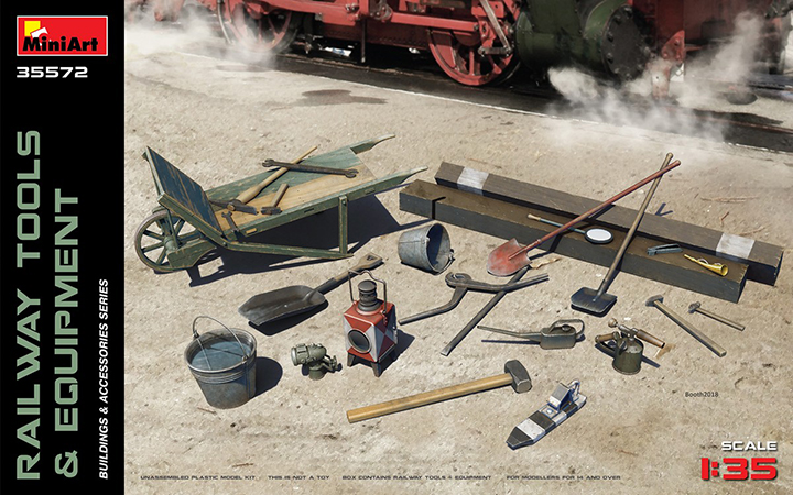 [ܼ] BE35572 [Miniart] BE35572 1/35 Railway Tools & Equipment