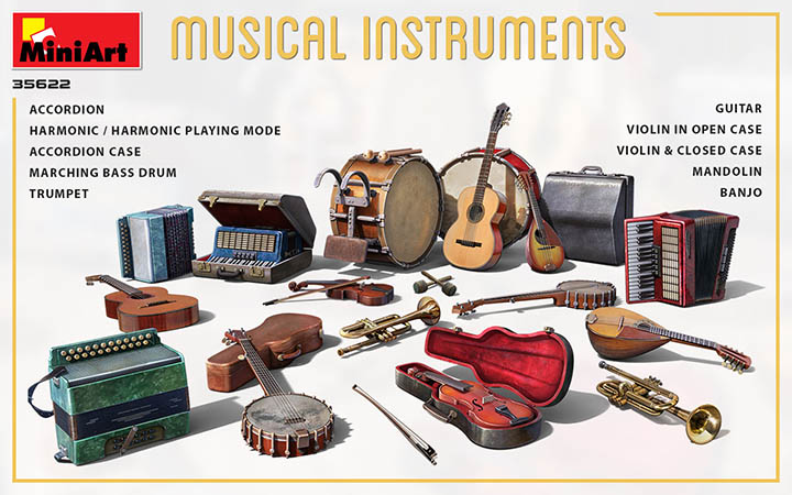 [ܼ] BE35622 [Miniart] BE35622 1/35 Musical Instruments