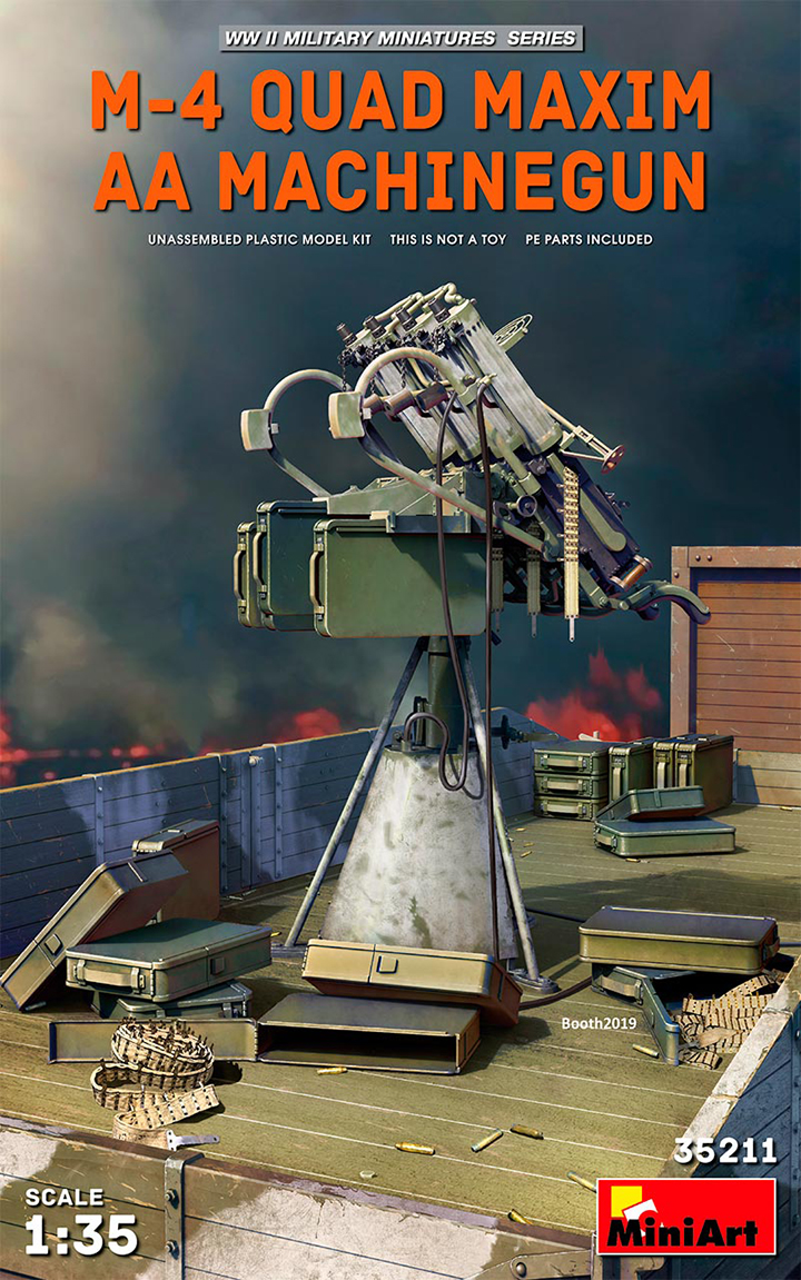 [���ܼ�] BE35211 [Miniart] BE35211 1/35 M-4 Quad Maxim AA machinegun