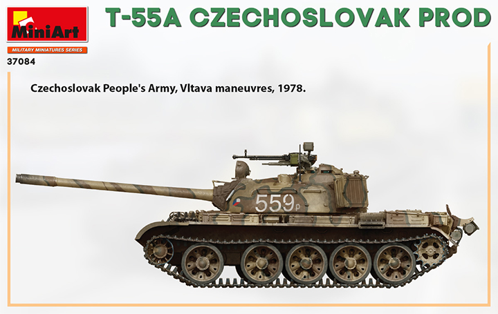 [���ܼ�] BE37084 [Miniart] BE37084 1/35 T-55A Czechoslovak Production