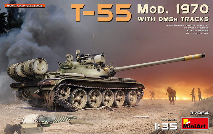 [���ܼ�] BE37064 [Miniart] BE37064 1/35 T-55 Mod. 1970 with OMSh Tracks