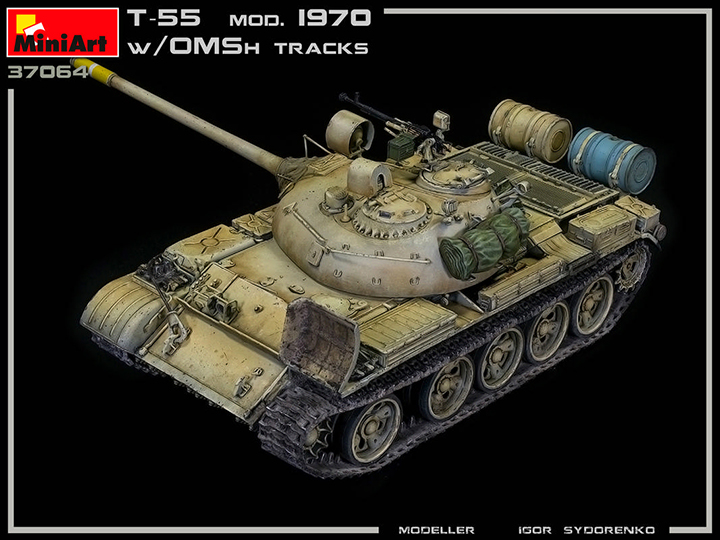 [���ܼ�] BE37064 [Miniart] BE37064 1/35 T-55 Mod. 1970 with OMSh Tracks