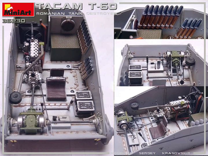 [ܼ] BE35230 [Miniart] BE35230 1/35 TACAM T-60 Romanian Tank Destroyer, Interior kit.