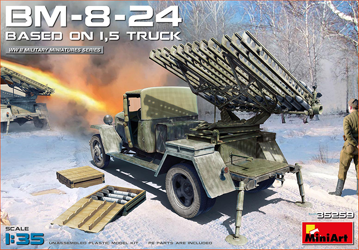[���ܼ�] BE35259 [Miniart] BE35259 1/35 BM-8-24 Katyusha 82mm Based on 1.5t Truck