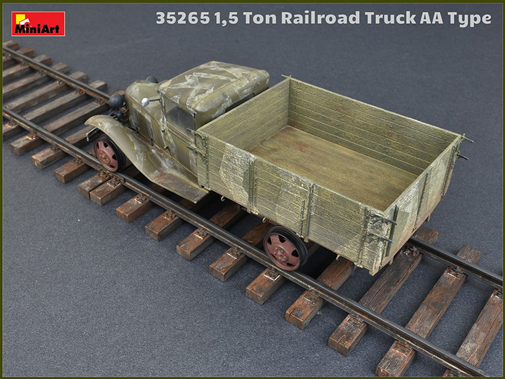 [ܼ] BE35265 [Miniart] BE35265 1/35 1.5 Ton Railroad Truck AA Type