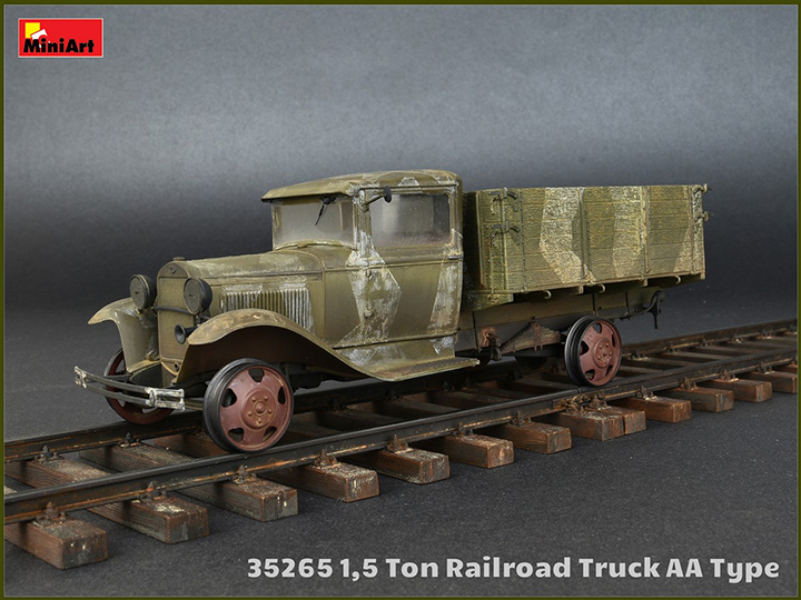 [ܼ] BE35265 [Miniart] BE35265 1/35 1.5 Ton Railroad Truck AA Type