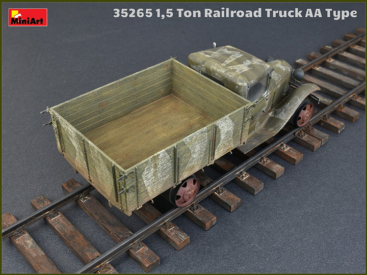 [ܼ] BE35265 [Miniart] BE35265 1/35 1.5 Ton Railroad Truck AA Type