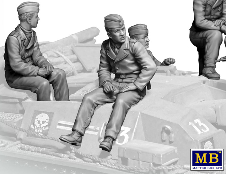 [���ܼ�] CM35208 [MasterBox] CM35208 1/35 German StuG III Crew. WW II era. Their position is behind that forest-���� ������