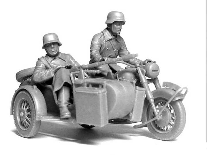 [���ܼ�] CM3548F [MasterBox] CM3548F 1/35 Kradschutzen - German Motorcycle Troops on the move