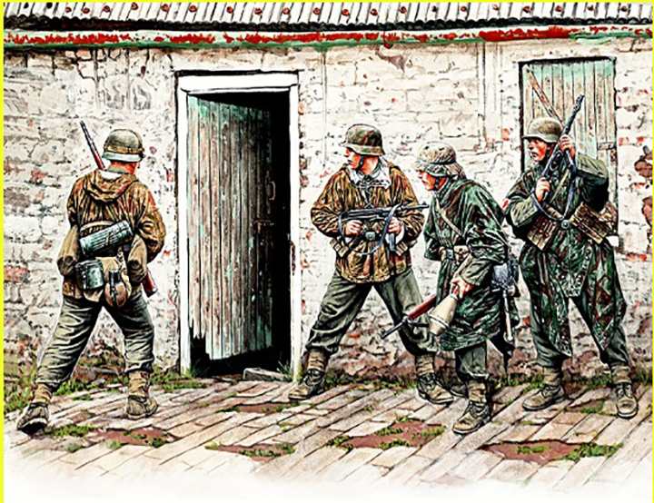 [ܼ] CM3584 [MasterBox] CM3584 1/35 German Infantry. Western Europe. 1944-1945 - ǹ 