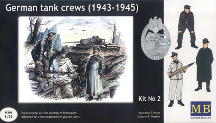 [ܼ] CM3508 [MasterBox] CM3508 1/35 German Tank Crew 1943-1945 Kit No.2