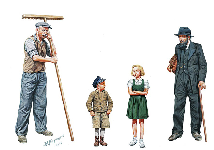 [ܼ] CM3567 [MasterBox] CM3567 1/35 Civilians, Wester region WW II era