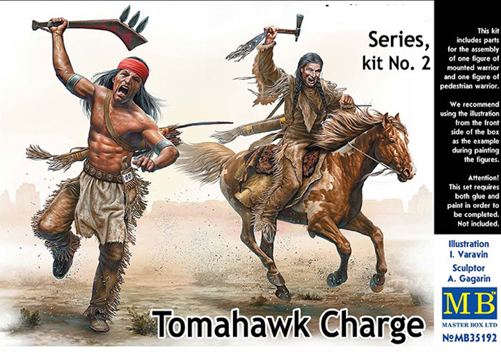 [���ܼ�] CM35192 [MasterBox] CM35192 1/35 Tomahawk Attack-Native American Soldiers 2 Figures Horse