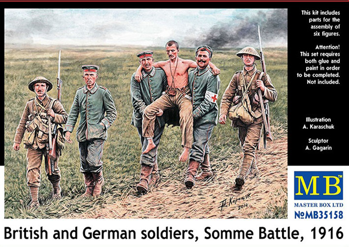 [ܼ] CM35158 [MasterBox] CM35158 1/35 British,German soldier,Somme battle