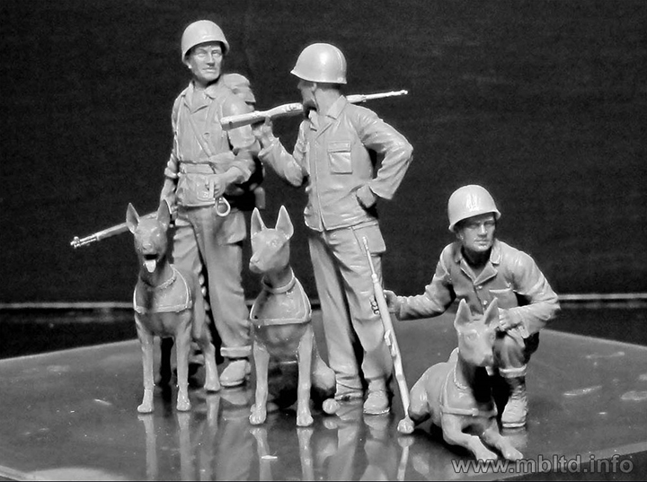 [���ܼ�] CM35155 [MasterBox] CM35155 1/35 Dogs in service in the US Marine Corps