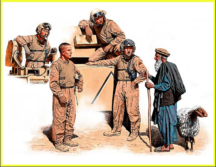 [���ܼ�] CM35131 [MasterBox] CM35131 1/35 Modern US tankmen in Afghanistan.Can we buy one of your sheep for a BBQ-���� ������