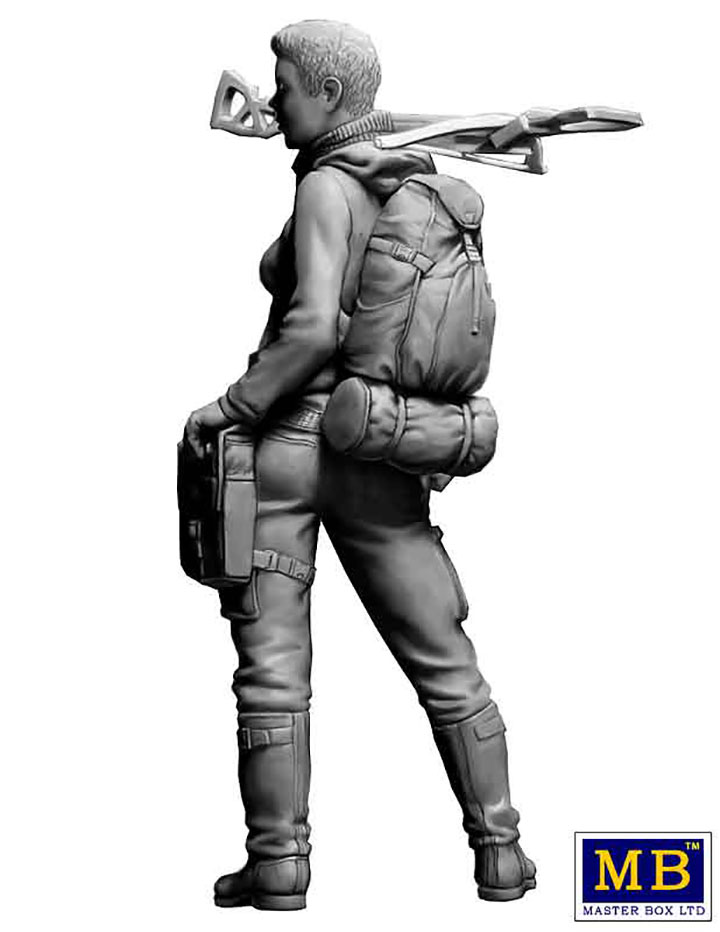 [ܼ] CM35214 [MasterBox] CM35214 1/35 Pst-apocalyptic fiction. Desert Battle Series. Skull Clan - Long-distance raid. Kit No2. A new leader. Hanna