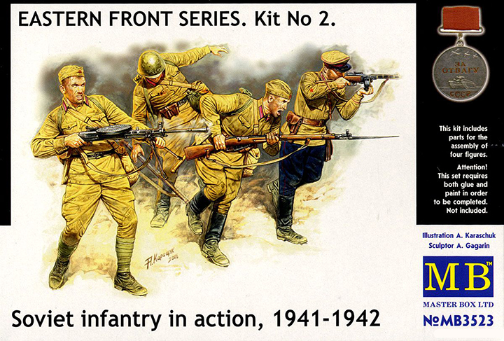 [ܼ] CM3523 [MasterBox] CM3523 1/35 Eastern Front Series. Kit No 2 Soviet Infantry in action, 1941-1942
