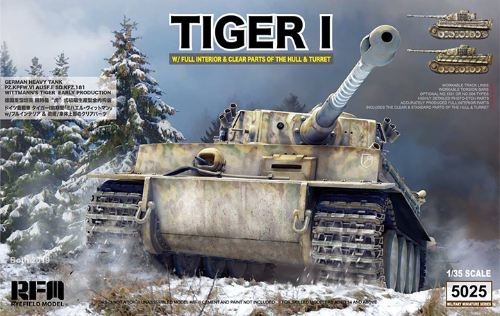 [���ܼ�] CRM5025 [RFM] CRM5025 1/35 Tiger I Early Production Wittmanns Tiger w/Full Interior & Clear Parts