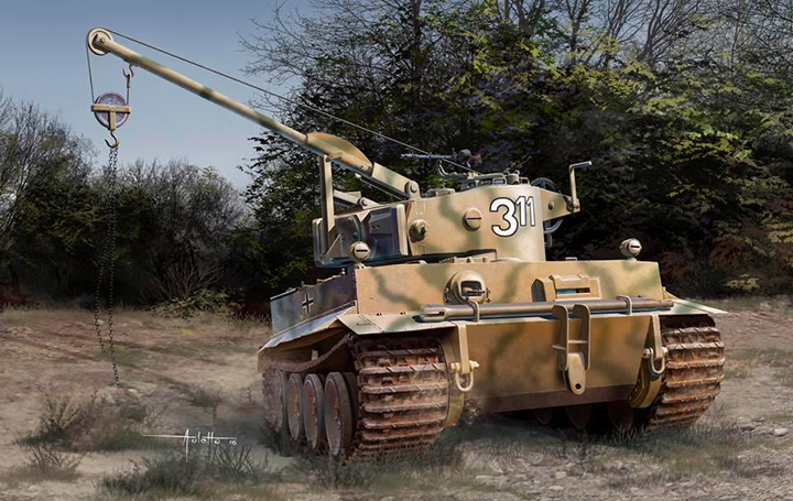 [���ܼ�] CRM5008 [RFM] CRM5008 1/35 Sd.Kfz.185 Bergerpanzer Tiger I w/Workable Tracks Italy