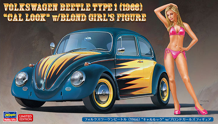 [���ܼ�] BH52245 [Hasegawa] BH52245 1/24 SP445 Volkswagen Beetle 1966 Cal Look w/Blond Girls Figure