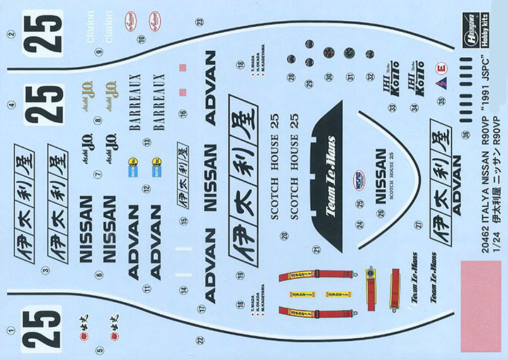 [���ܼ�] BH20462 [Hasegawa] BH20462 1/24 Italiya Nissan R90VP 1991 JSPC