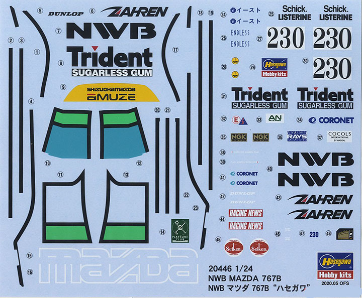 [ܼ] BH20446 [Hasegawa] BH20446 1/24 NWB Mazda 767B Hasegawa