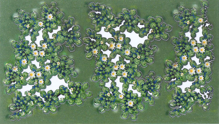 [ܼ] BPMDL-9 [PLATZ] BPMDL-9 Laser Cut Fern / Nymphaea Alba (Grass Height: 1.5 ~ 3 mm)