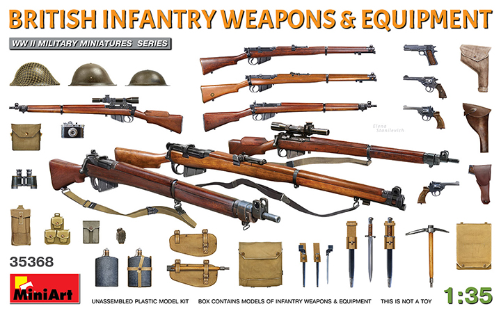 [ܼ] BE35368 [Miniart] BE35368 1/35 British Infantry Weapons and Equipment