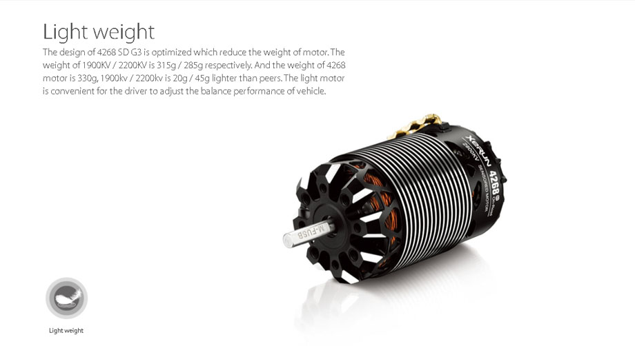 [���ܼ�] 30401906 [HOBBYWING] XERUN 4268 SD G3 ������Ÿ�Ը���(1900KV) - 1/8�� �귯���������� (����)