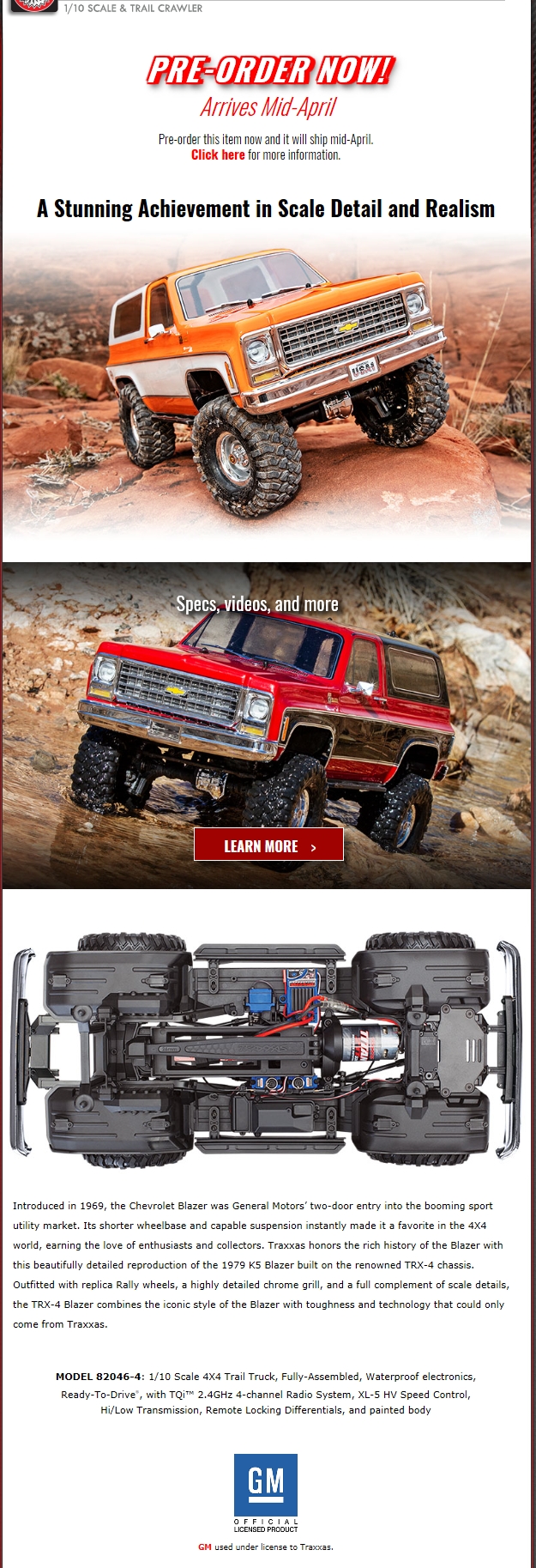 [���ܼ�] CB82076-4 ORANGE [Traxxas] 1/10 TRX-4 �������� ������ Ʈ���� ũ��﷯ RTR (����) - ������ ���� (������, ���͸� ������)