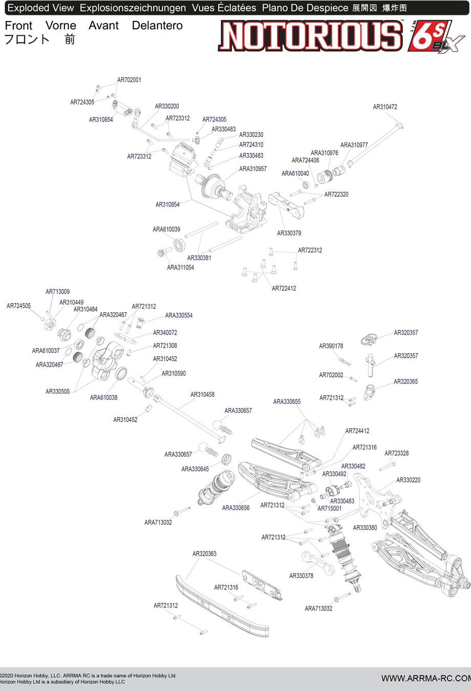 [���ܼ�] ARA8611V5T2 [ARRMA] 1/8 ���丮�콺 6S V5 Blue 100KM/H - ������ ���� RTR (���͸�, ������ ����)