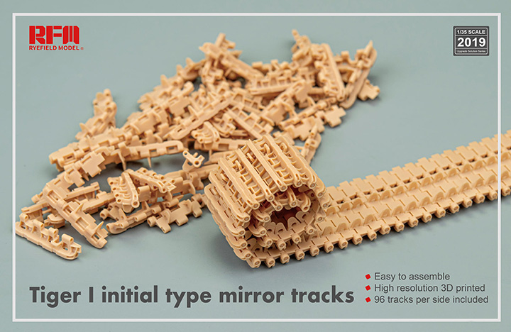 [���ܼ�] CRM2019 [RFM] CRM2019 1/35 Workable Track Links for Tiger I Initial Type Mirror Tracks 3D Printed - ���� ������