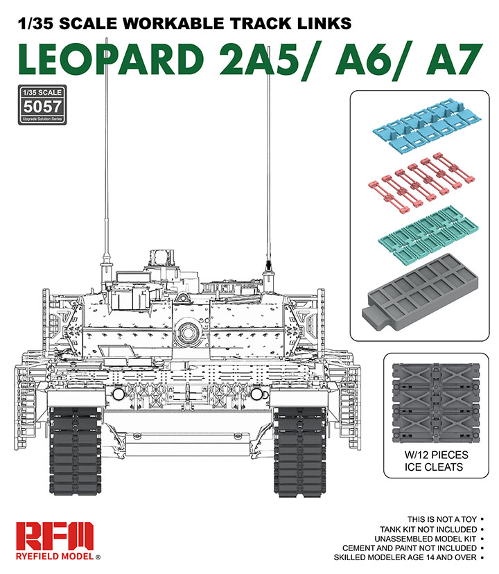 [ܼ] CRM5057 [RFM] CRM5057 1/35 Workable Track Links for Leopard 2A5/A6/ A7